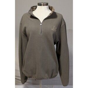 Ducks Unlimited Unisex  Habitat Camo Pullover Microfleece LG Gray Sage